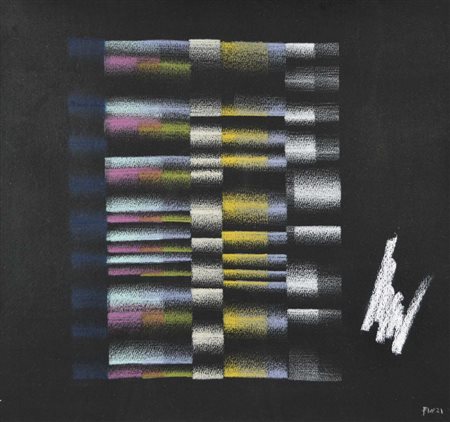 FINZI ENNIO Venezia 1931 Composizione pastelli su carta intelata 33,5x35,5...