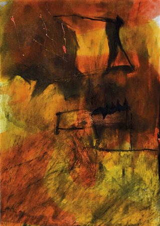 IACCHETTI PAOLO Milano 1953 senza titolo 1988 tecnica mista su carta 30x20...