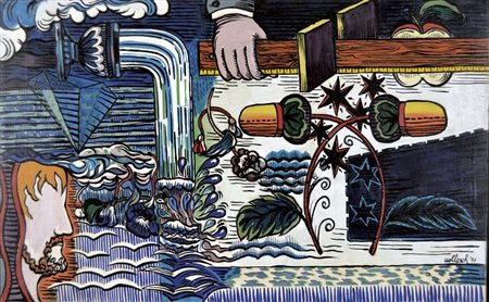 HOLLESCH CARLO Pola 1926 - Venezia 1977 Poeta e lotta (ovvero Ulisse) 1970...