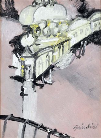 BRINDISI REMO Roma 1918 - Lido di Spina 1996 Venezia (anni '90) olio su tela...