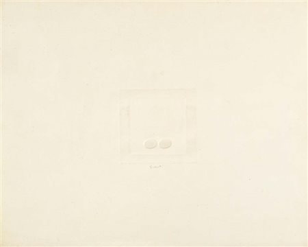 SIMETI TURI Alcamo 1929 5 ovali bianchi 2003 calcografia 40x50 firma in basso...