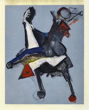 MARINI MARINO Pistoia 1901 - Viareggio (Lu) 1980 Cavaliere acquaforte...