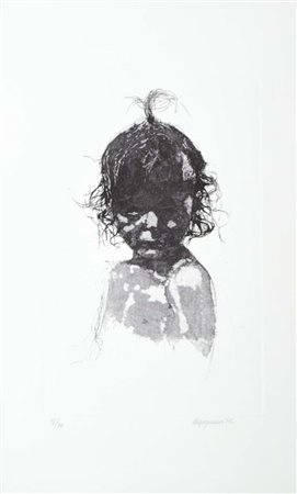 VESPIGNANI RENZO Roma 1924 - 2001 Figura 1972 acquaforte es. 31/70 35x22...