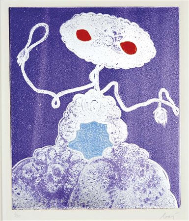 BAJ ENRICO Milano 1924 - Varese 2003 senza titolo acquaforte acquatinta es....