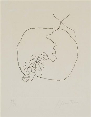 FONTANA LUCIO Santa Fe' 1899 - Varese 1968 senza titolo incisione es. 48/75...