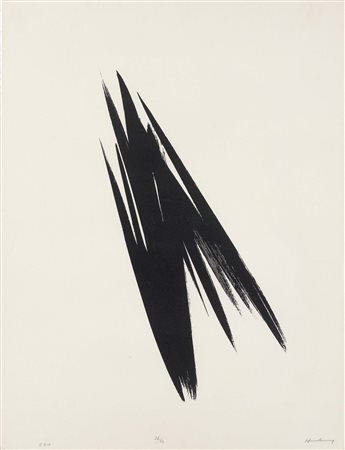 Hans Hartung Lipsia 1904 - Antibes 1989 L 17, 1957 Litografia, es. n. 36/50,...