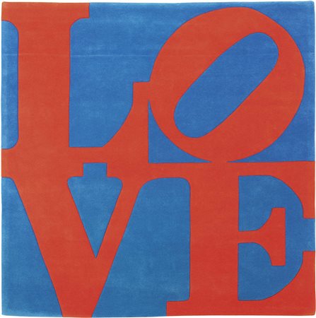 Robert Indiana New Castle 1928 Chosen Love Tappeto, multiplo, es. 69/175, cm....