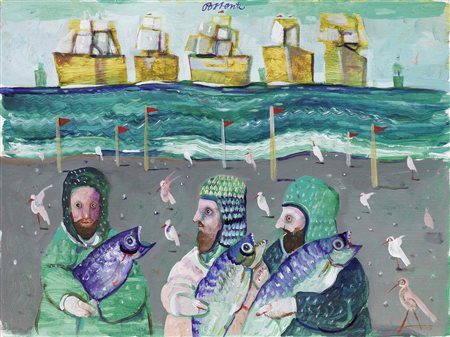 Antonio Possenti Lucca 1933 Senza titolo, 1998 Olio su cartone telato, cm....