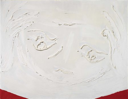 Virgilio Guidi Roma 1891 - Venezia 1984 Grande testa bianca (Testa tragica),...