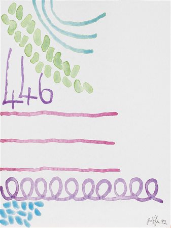 Giorgio Griffa Torino 1936 Senza titolo, 1992 Acquerello su carta, cm....