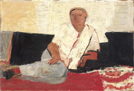 Salvatore Fiume Comiso (Rg) 1915 - Milano 1997 Ritratto di Raffaele Carrieri,...