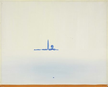 Virgilio Guidi Roma 1891 - Venezia 1984 San Giorgio Olio su tela, cm....