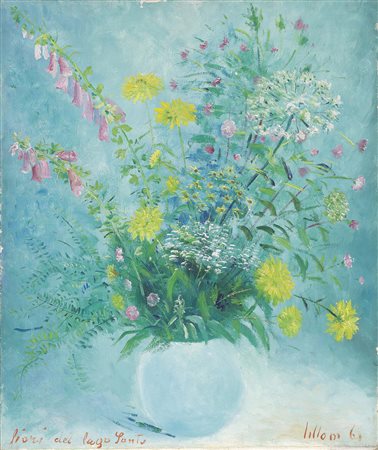 Umberto Lilloni Milano 1898 - 1980 Fiori del Lago Santo, 1961 Olio su tela,...