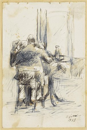 Ottone Rosai Firenze 1895 - Ivrea (To) 1957 Omino al caffè, 1939 China e...