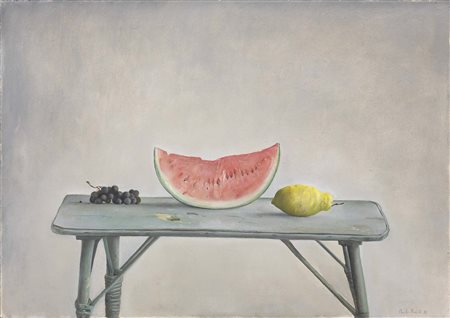 Claudio Bonichi Novi Ligure (Al) 1943 La grande anguria, 1988 Olio su tela,...