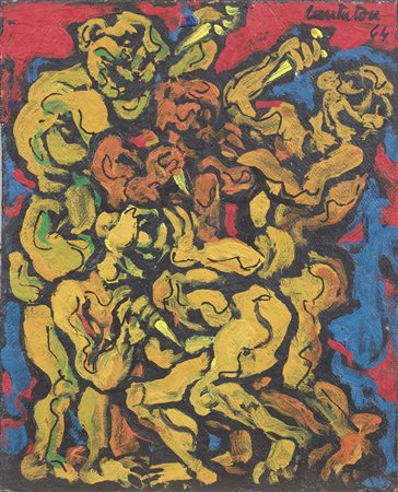 Domenico Cantatore Ruvo di Puglia (Ba) 1906 - Parigi 1998 Battaglia, 1964...