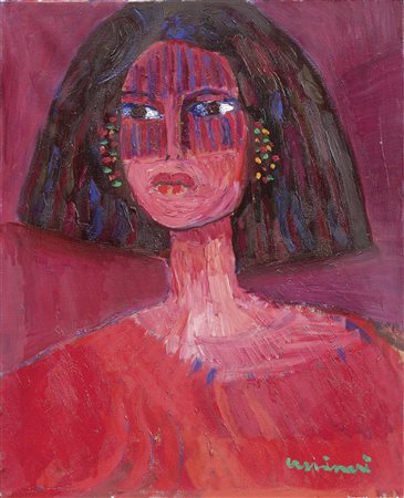 Bruno Cassinari Piacenza 1912 - Milano 1992 Betta, 1982 Olio su tela, cm....