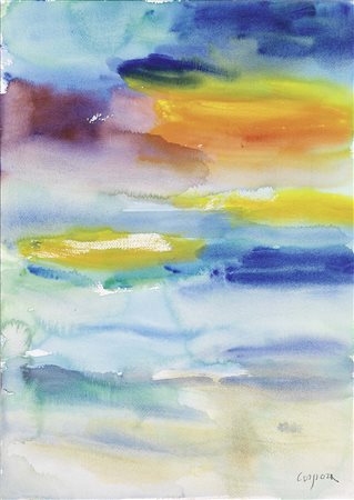 Antonio Corpora Tunisi 1909 - Roma 2004 Tramonto a Siviglia, 1997 Acquerello...