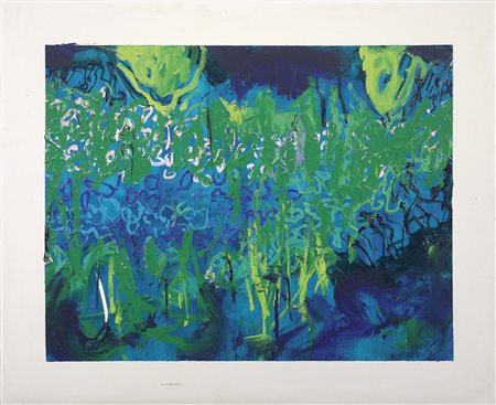 Mario Schifano Homs 1934 - Roma 1998 Acquatico, 1990-91 Smalto e acrilico su...