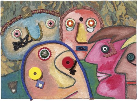 Enrico Baj Milano 1924 - Vergiate (Va) 2003 Conversazione, 1980 Acrilici e...