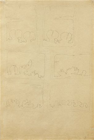 Lucio Fontana Rosario Santa Fè 1899 - Varese 1968 Sei studi per Concetto...