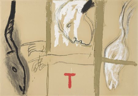 Mimmo Paladino Paduli (Bn) 1948 Senza titolo, 1985 Tecnica mista su cartone,...