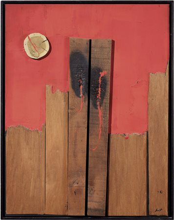 Pierluigi De Lutti Monfalcone (Go) 1959 Doppia ferita, 2001 Collage di legni...