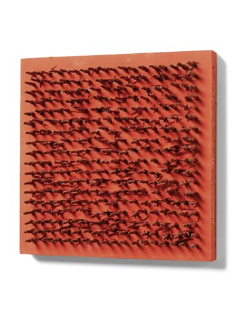 Bernard Aubertin Fontenay-aux-Roses 1934 Senza titolo, 1969 Olio e chiodi su...