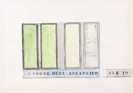 Tano Festa Roma 1938 - 1987 Le porte dell’Atlantico Feb 19, 1962 Tecnica...