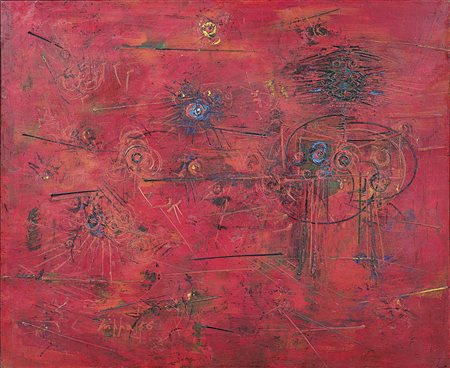 Roberto Crippa Milano 1921 - Bresso (Mi) 1972 Toteemi, 1956 Olio e smalto su...