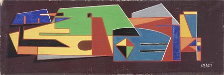 Atanasio Soldati Parma 1896 - 1953 Composizione, 1951 Olio su tavola, cm....