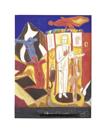 Mimmo Paladino Paduli (Bn) 1948 Composizione, 1983 Olio su tela e legno, cm....