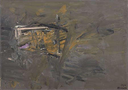 Mattia Moreni Pavia 1920 - Ravenna 1999 Immagine e paesaggio Moulin Rouge,...