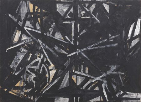 Emilio Vedova Venezia 1919 - 2006 Immagine del tempo, 1951 Tempera su carta...