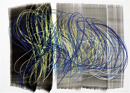 Hans Hartung Lipsia 1904 - Antibes 1989 P1970 A46, 1970 Tecnica mista su...