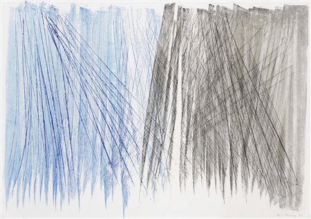 Hans Hartung Lipsia 1904 - Antibes 1989 P 1961-65, 1961 Pastello su cartone,...