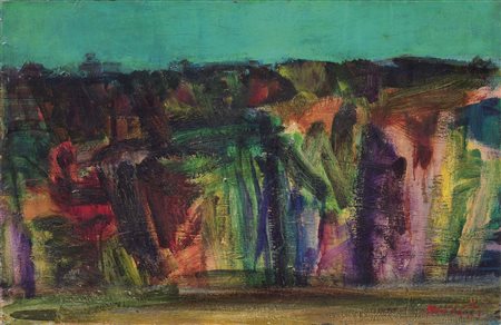 Ennio Morlotti Lecco 1910 - Milano 1992 Paesaggio di Brianza, 1953 Olio su...