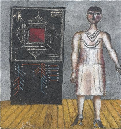 Franco Gentilini Faenza (Ra) 1909 - Roma 1981 Cibernetica (N. 2), 1962 Olio...