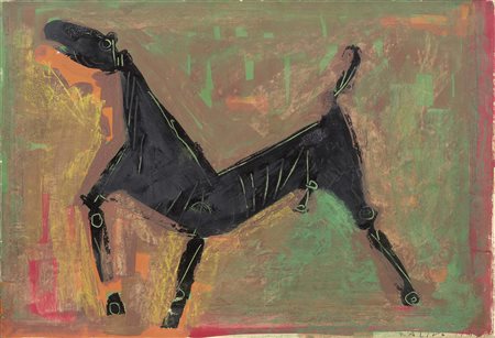 Marino Marini Pistoia 1901 - Viareggio 1980 Cavallo, 1953 Tecnica mista su...