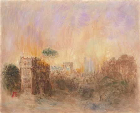 André Masson Balagny 1896 - Parigi 1987 Rome, (1953) Olio su tela, cm. 81x100...