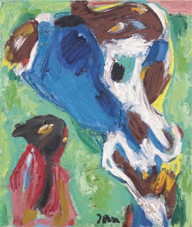 Asger Jorn Vejrum 1914 - Aarhus 1973 Dopo le feste, 1970 Olio su tela, cm....