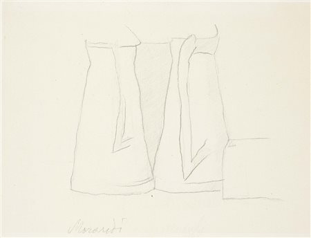 Giorgio Morandi Bologna 1890 - 1964 Natura morta, 1960 Matita su carta, cm....