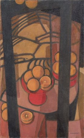 Felice Casorati Novara 1883 - Torino 1963 Le arance, 1956 Olio su tela, cm....