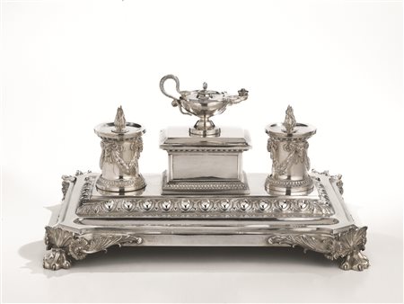 CALAMAIO, LONDRA, 1897, FACITORE EDWARD BARNARD &amp; SONSin argento, base...