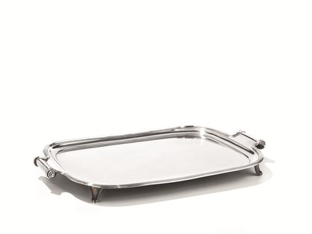 VASSOIETTO, CITTA' DI SHEFFIELD, 1951 in argento, due anse a cilindro, cm...