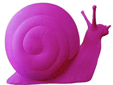 CRACKING ART GROUP Chiocciola rosa Scultura in plastica reciclata multipli in...