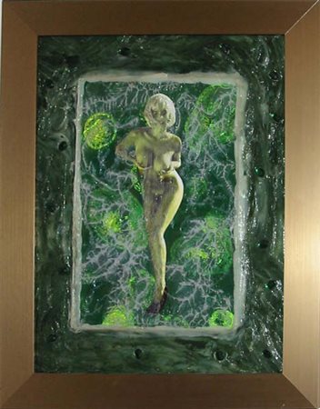 KIKKO Saratoga Green Body 2001 foto, plastica, silicone cm 60x75 Autentica...