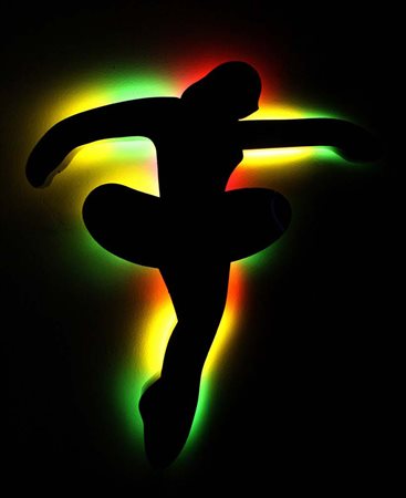 MARCO LODOLA Ballerina molticolor 2011 Light box cm 121x100x10 Autentica...