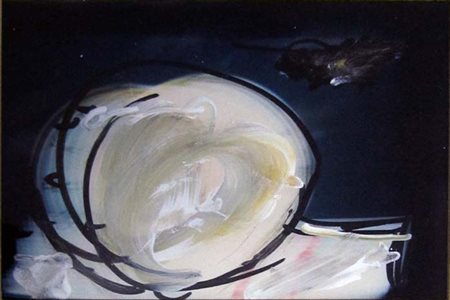 MARIO SCHIFANO Senza titolo Anni ‘80 foto ritoccata con colori a smalto...