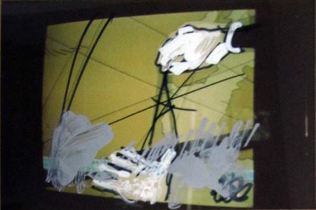 MARIO SCHIFANO Senza titolo Anni ‘80 foto ritoccata con colori a smalto...